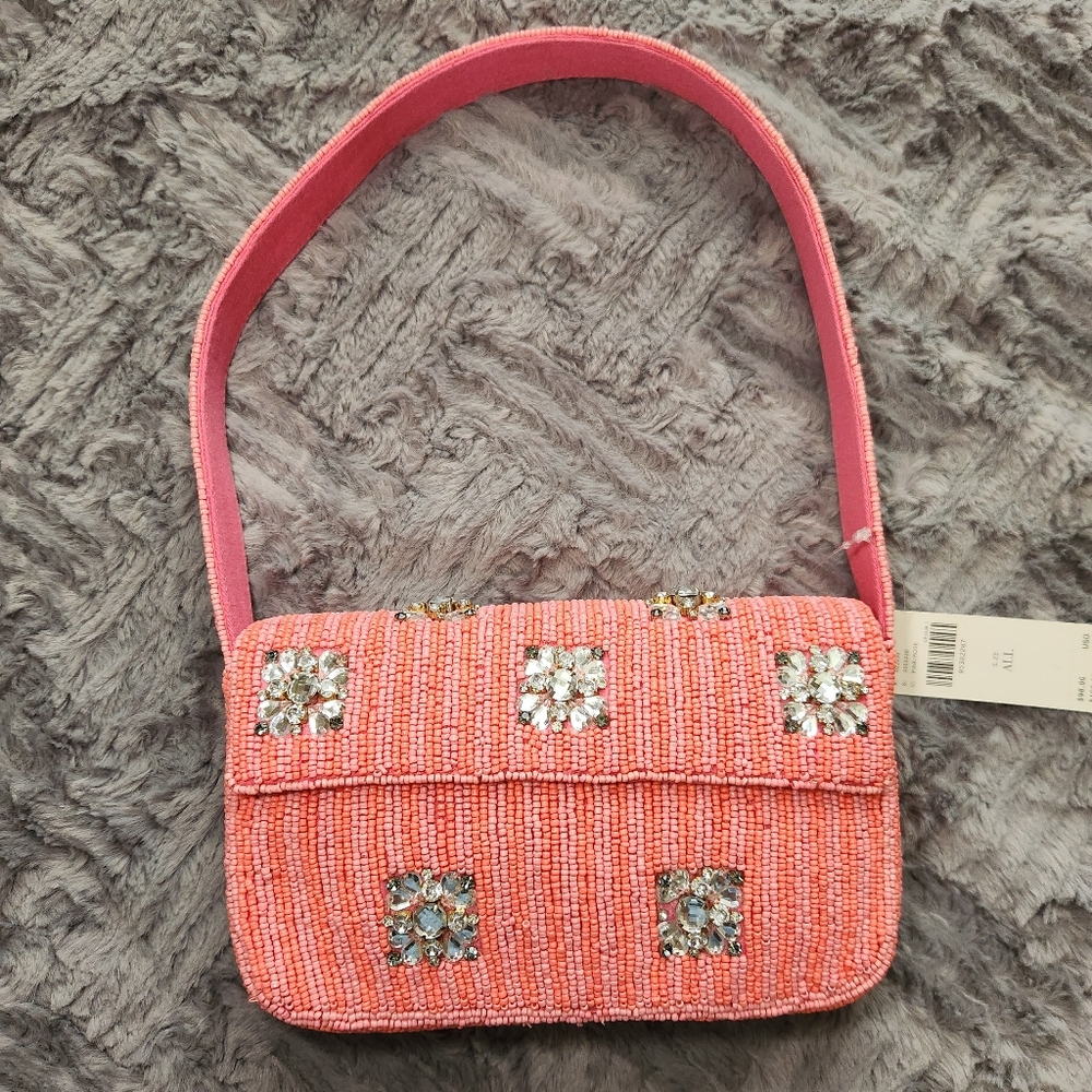 Anthropologie Fiona Beaded Shoulder Bag NWT